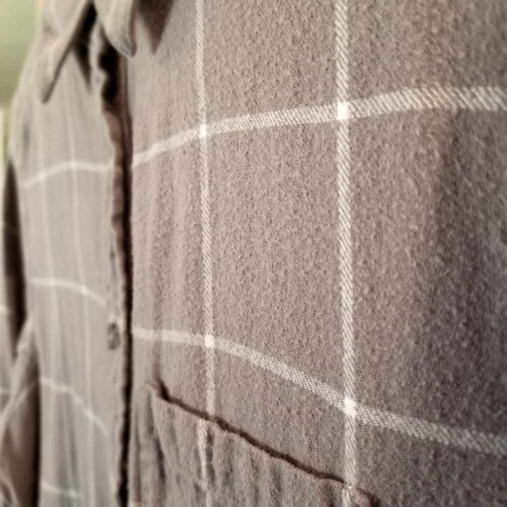 ASOS Gray & White Stripe Flannel